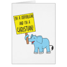 Eu sou um republicano e um cristão cartoes