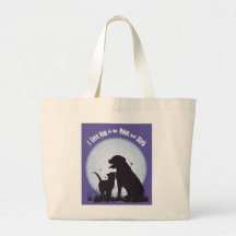 Eu te amo à lua e à parte traseira bolsa de lona
