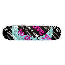 Eu te amo à lua e aos presentes traseiros skate