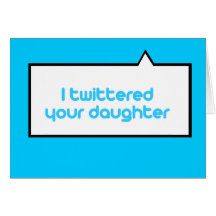 Eu twittered sua filha cartao