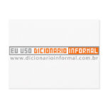 Eu uso Dicionário inFormal cartões postais