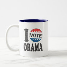 Eu voto de Obama a caneca 2012 de café