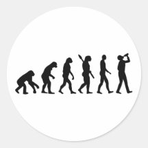 Evolução do bebendo do álcool adesivo em formato redondo