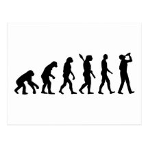Evolução do bebendo do álcool cartao postal