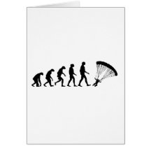 Evolução do salto de pára-quedas cartao
