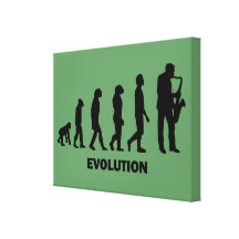 evolução do saxofone impressão de canvas envolvida