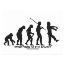 Evolução do zombi cartoes postais