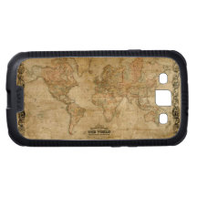 Exemplo antigo autêntico de Samsung Skinit do mapa