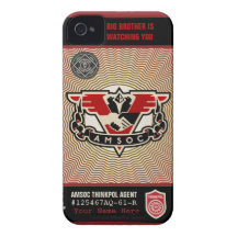 Exemplo da case mate da polícia 1984 AMSOC do pens Capas iPhone 4 Case-Mate