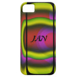 Exemplo legal do abstrato do néon com monograma capas iPhone 5 Case-Mate