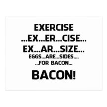 Exercício. .BACON Cartões Postais