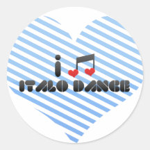 Fã da dança de Italo Adesivo Em Formato Redondo