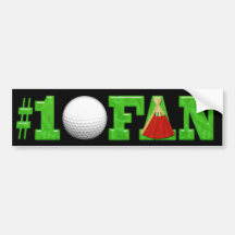 Fã do golfe #1 adesivo