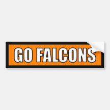 Falcons - branco alaranjado preto adesivos
