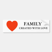 Família do coração do amor feita com autocolante n adesivo