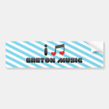 Fan de música bretão adesivo
