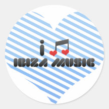 Fan de música de Ibiza Adesivo Redondo