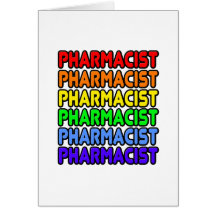 Farmacêutico do arco-íris cartoes