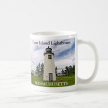 Farol da ilha da ameixa, caneca de Massachusetts