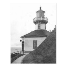 Farol de Sarichef do cabo Cartao Postal