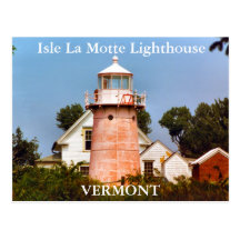 Farol do La Motte da ilha, cartão de Vermont Cartões Postais