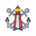 Farol e âncoras moleton com capuz