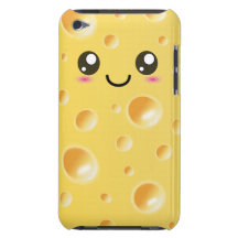 Fatia feliz bonito do queijo de Kawaii Capas iPod Case-Mate