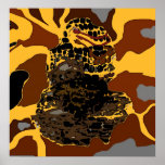 Favo de mel - poster abstrato