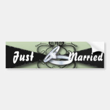 Favor verde e preto da hortelã chique do casamento adesivos