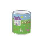 Fazenda bonito dos desenhos animados & caneca dos 