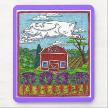Fazenda do coelho da páscoa mousepad