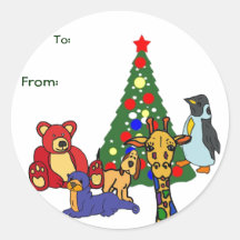 FB etiquetas do Tag do presente do Natal Adesivos