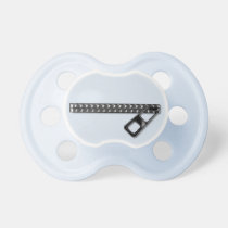 Feche-o! - Pacifier azul engraçado com efeito do Z pacifiers