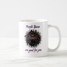 Feijões roxos caneca