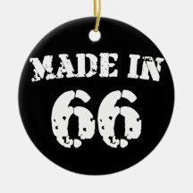 Feito em 1966 ornamento