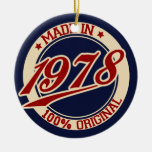 Feito em 1978 ornamento para arvore de natal
