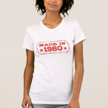 Feito em 1980 camiseta