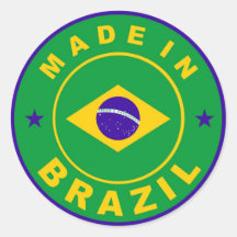 feito no selo da etiqueta da bandeira de país de B Adesivo Redondo