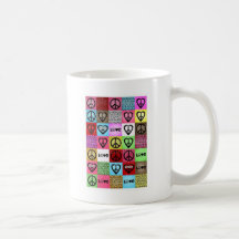 felicidade do amor da paz:) caneca