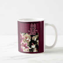 Felicidade dobro - com orquídeas! canecas