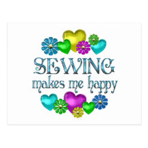 Felicidade Sewing Cartao Postal