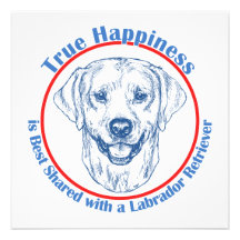 Felicidade verdadeira com labrador retriever convite personalizados