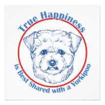 Felicidade verdadeira com um Yorkipoo Convites
