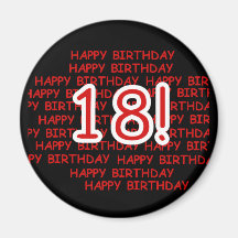 Feliz aniversario 18 ima de geladeira