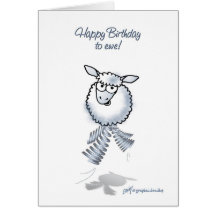 Feliz aniversario à ovelha! cartao