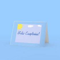 "¡ Feliz Cumpleaños! "- Céus azuis e luz do sol [a postais