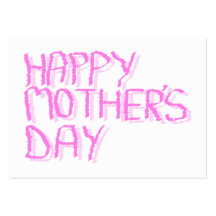 Feliz dia das mães.  Letras cor-de-rosa Cartao De Visita