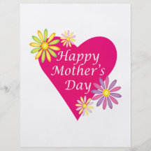 Feliz dia das mães panfletos coloridos