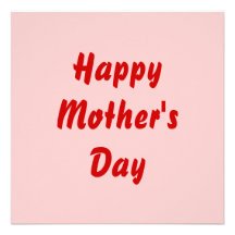 Feliz dia das mães. Vermelho e rosa. Costume Convite