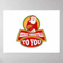 Feliz Natal a você Papai Noel Posters